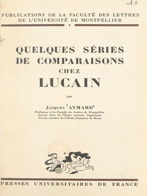cover image of Quelques séries de comparaisons chez Lucain